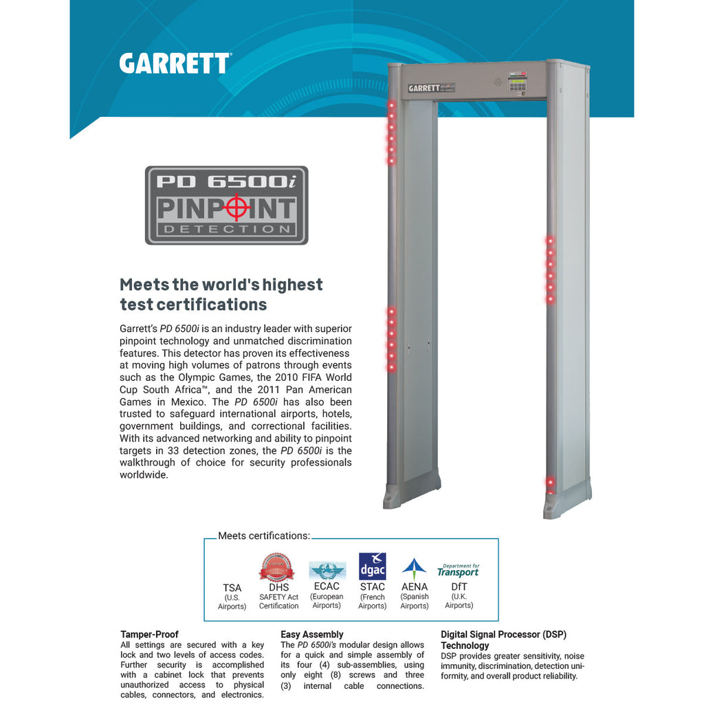PD6500i Walk-Through Metal Detector