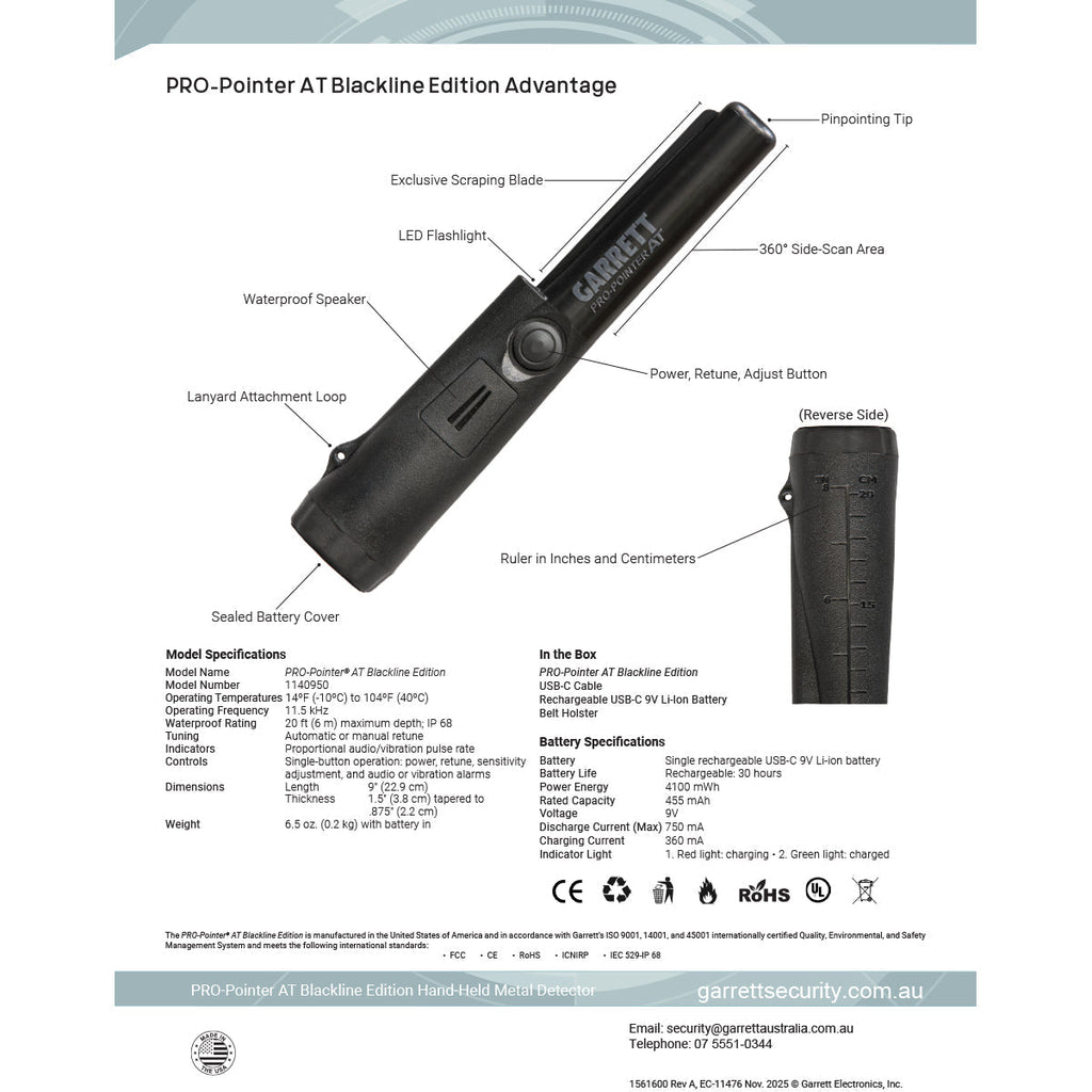 Garrett PRO-Pointer AT Blackline Edition