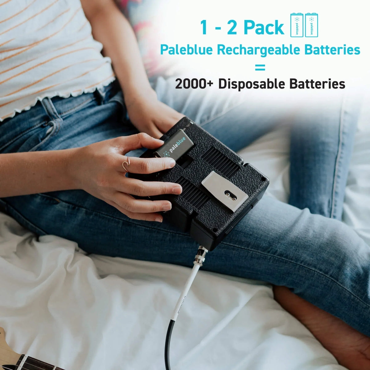 Paleblue 9V USB-C Rechargeable Battery 2-Pack