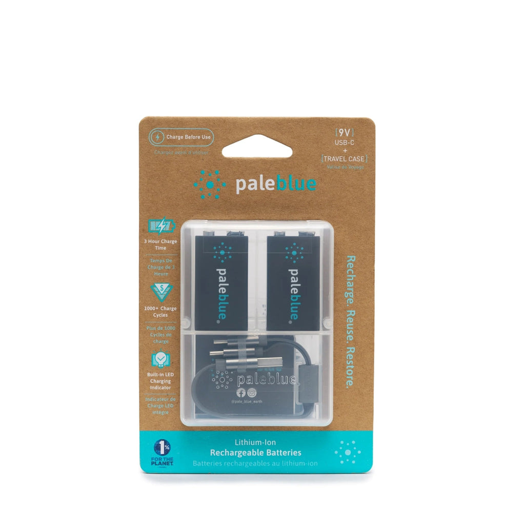 Paleblue 9V USB-C Rechargeable Battery 2-Pack