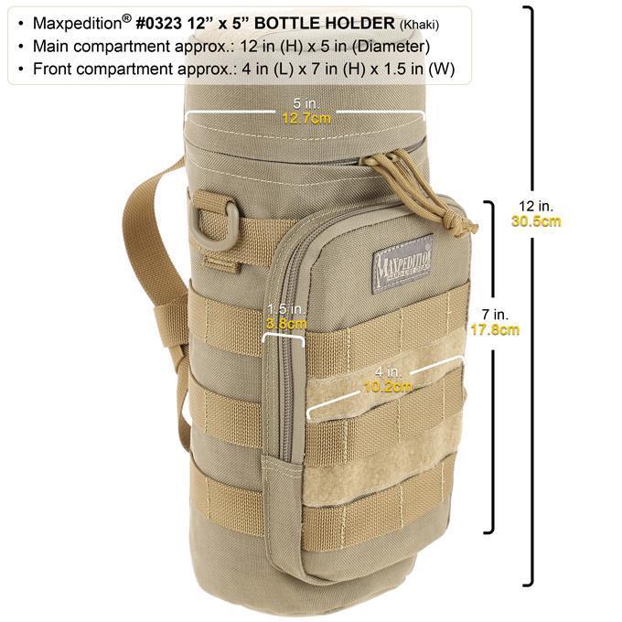 Maxpedition 12" x 5" Bottle Holder (Black)