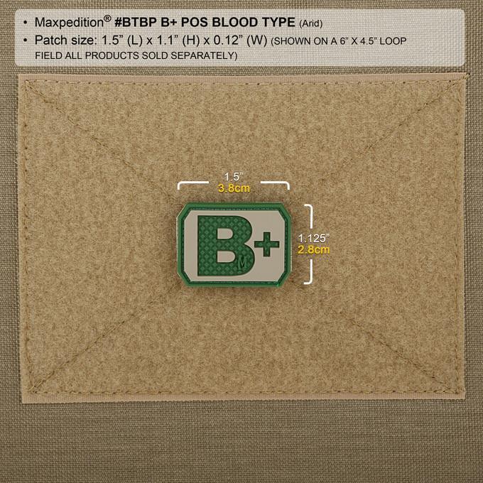 Maxpedition B+ Blood Type Morale Patch (Swat)