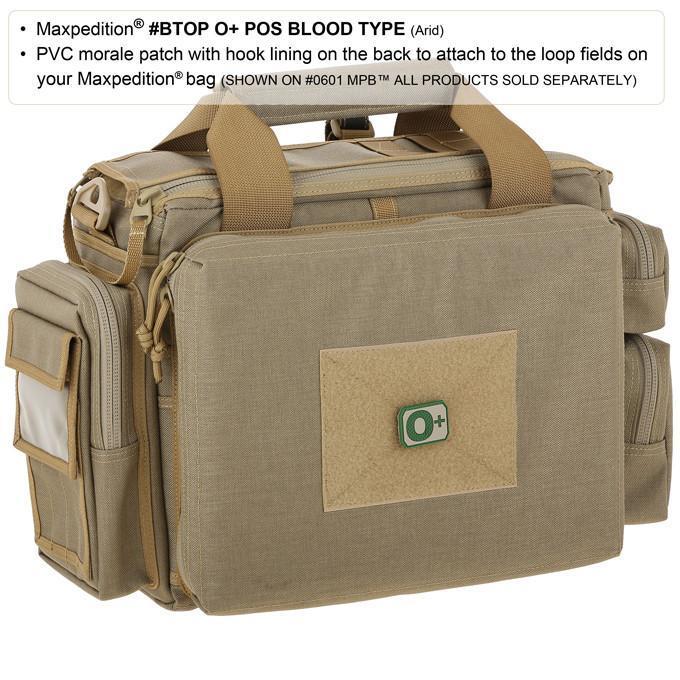 Maxpedition O+ Blood Type Morale Patch (Arid)