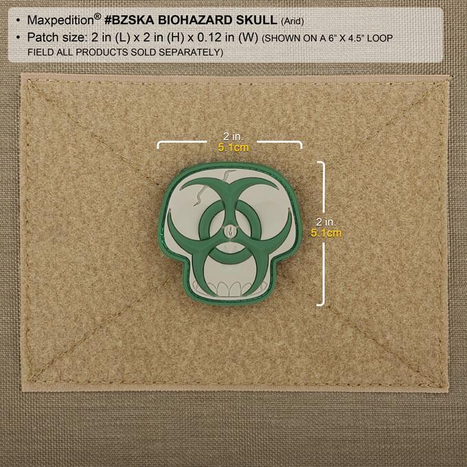 Maxpedition Biohazard Skull Morale Patch (Glow)