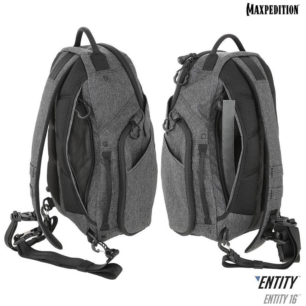 Maxpedition Entity 16 CCW-Enabled EDC Sling Pack 16L-Charcoal