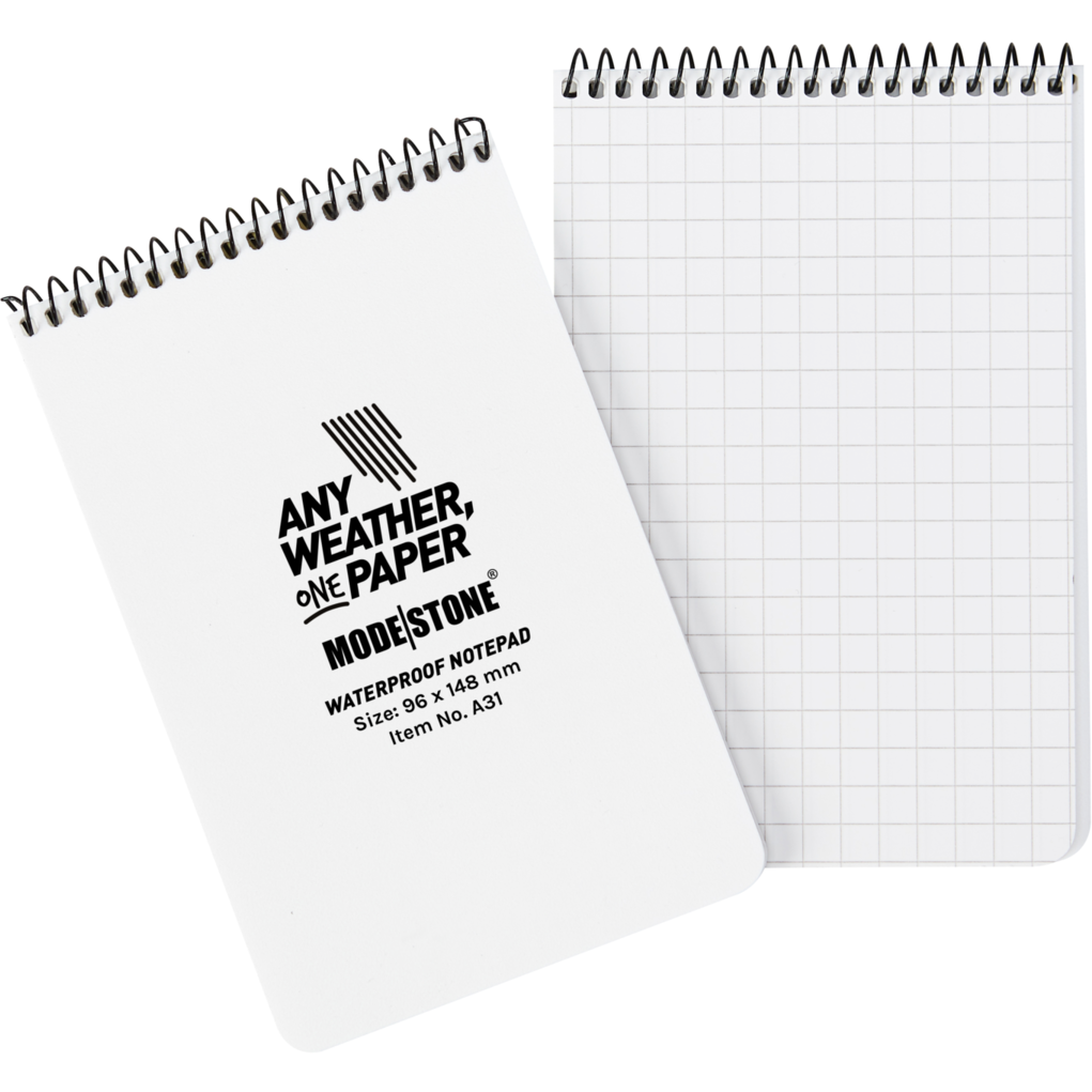 Modestone A31 Top Spiral Notepad 96x148mm- 50 sheets - WHITE