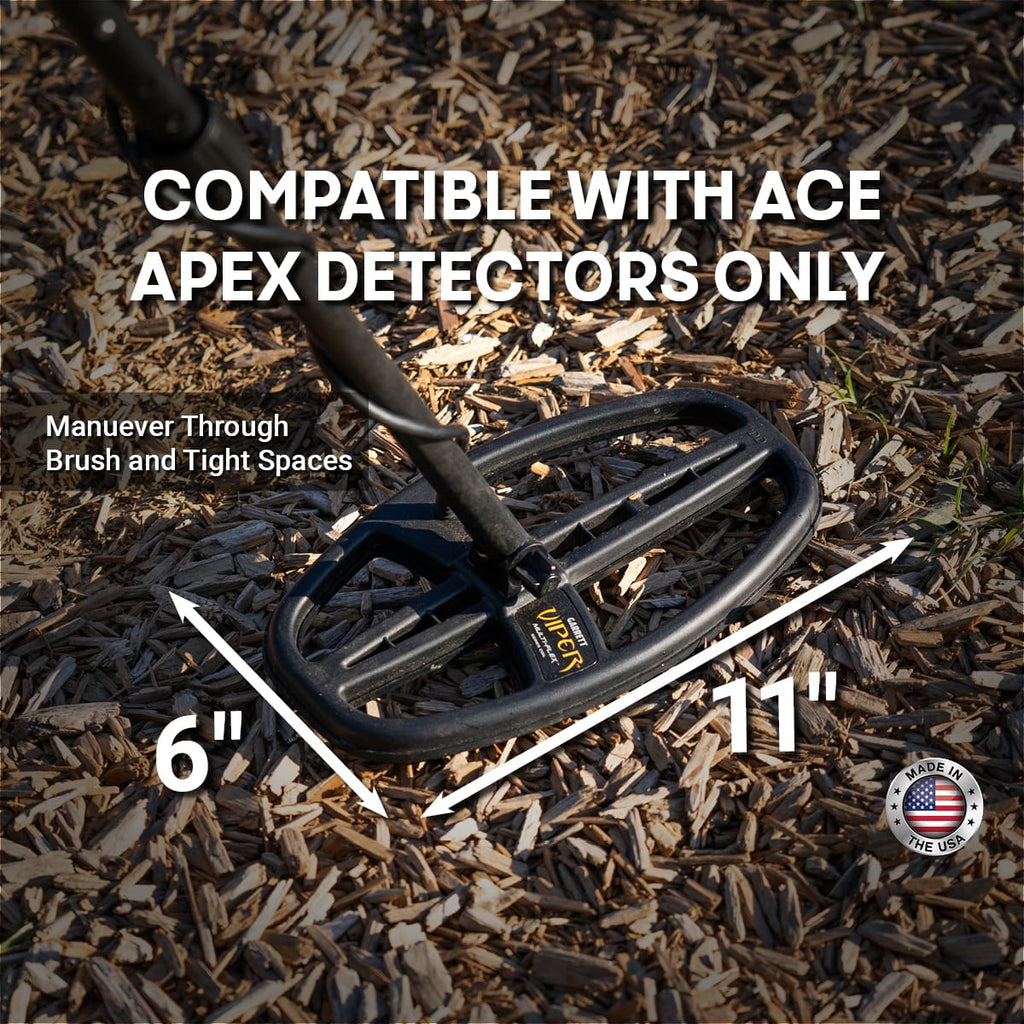 Garrett ACE APEX 6"x 11" VIPER Multi-Flex DD Searchcoil
