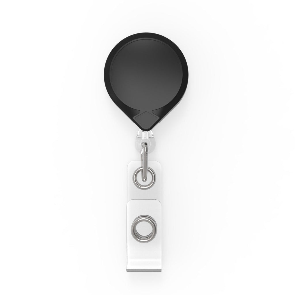 Key-Bak MINI-BAK: 36in Retractable Badge Holder with Belt Clip BLACK